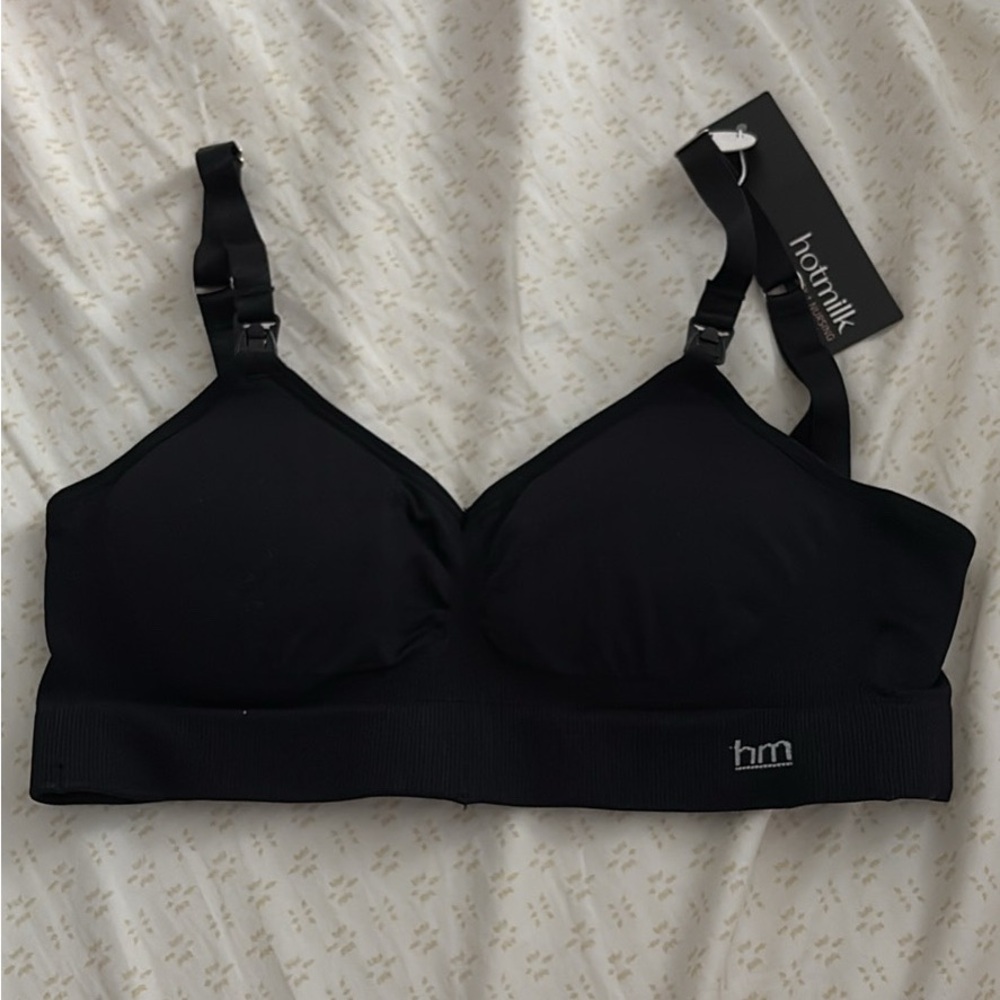 HOT MILK Black Seamless Bra with Adjustable Straps